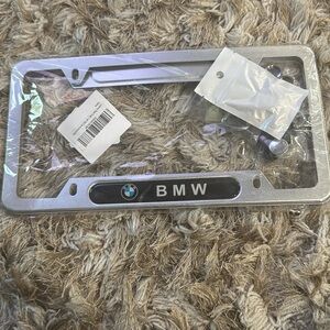 BMW Silver License Plate Holder